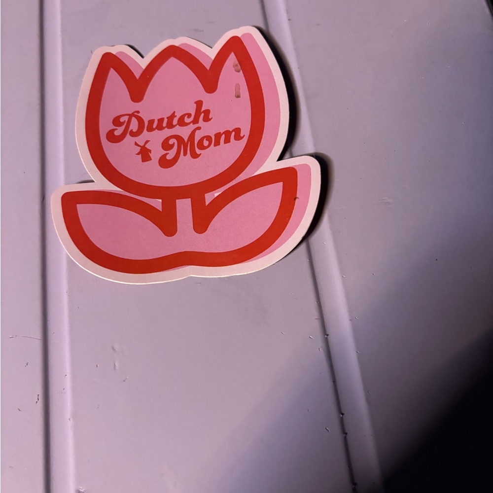 Dutch Bros Pink and Red Tulip Sticker